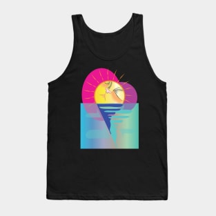 sunset kitty Tank Top